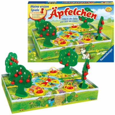 Ravensburger Kinderspiel Äpfelchen - Pflückt die Äpfel und füllt die Eimer - ab 4 Jahren