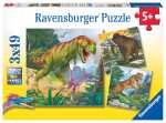 Puzzle 3x49 Teile Saurier - Herrscher der Urzeit - ab 5...