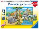 Ravensburger Puzzle 2x24 Teile Zoo - Willkommen im Zoo -...