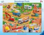 Rahmenpuzzle 12 Teile Baustelle - Arbeit auf der...