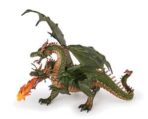 Papo Figur Zweiköpfiger Drache 19cm grün - ab 3 Jahren