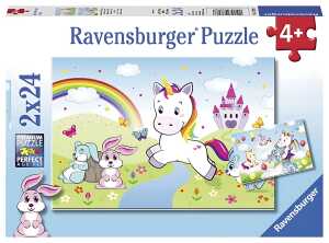 Puzzle 2x24 Teile Einhorn - Märchenhaftes Einhorn - ab 4 Jahren