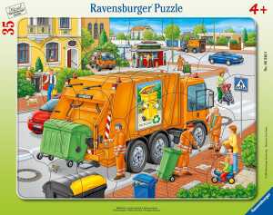 Ravensburger Rahmenpuzzle 35 Teile Müllabfuhr - ab 4 Jahren