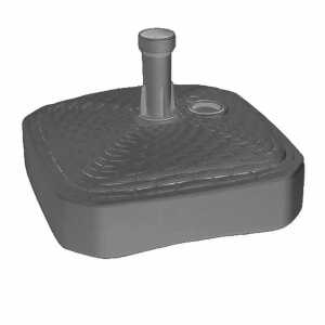 Sonnenschirmständer anth. eckig, 39x39x12 cm, 12 L