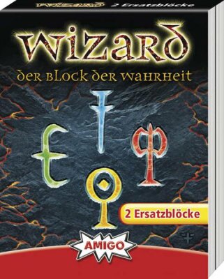 Amigo Kartenspiel Wizard Der Block der Wahrheit - 2 Ersatzblöcke - ab 10 Jahren