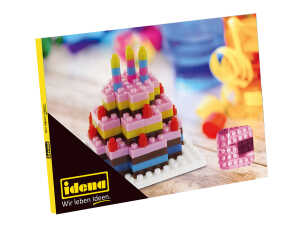 Idena Minibausteine Postkarte Torte - Konstruktionsbausatz