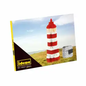 Idena Minibausteine Postkarte Leuchtturm - Konstruktionsbausatz