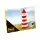 Idena Minibausteine Postkarte Leuchtturm - Konstruktionsbausatz