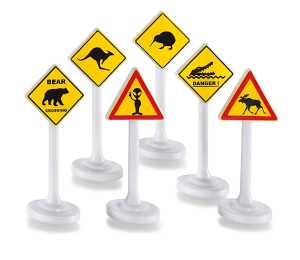 Internationale Verkehrszeichen - Maßstab 1:50, 1:55