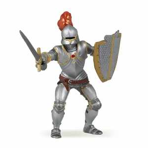 Papo Figur Ritter mit Rüstung und roter Feder - 8cm, ab 3 Jahren