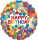 Folienballon Jumbo, 71 cm Primary Rainbow Birthday