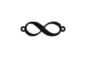 Halskette Unendlichkeit versilbert