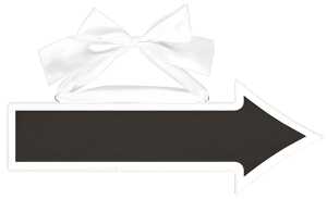 Tafel-Schild Pfeil 41,2 x 15,2 cm