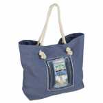 Idena Strandtasche blau Summer 52x38x13cm