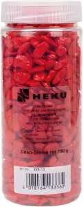 Deko Steine 9-13mm rot 750g in Zylinderdose