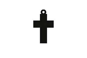 Halskette Kreuz versilbert 4010070361655