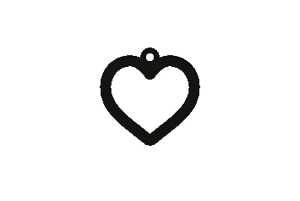 Halskette Herz Motiv 007 versilbert, ausgestanzt