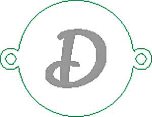 Namensarmband D versilbert 4010070331245