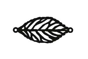 Namensarmband Blatt versilbert