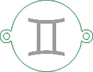 Namensarmband Zwillinge versilbert