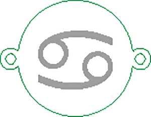 Namensarmband Krebs versilbert