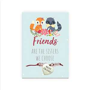 Armband mit Sprüchekarte Friends - fertiges Armband