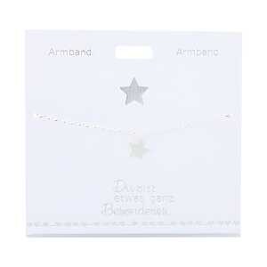 Namensarmband Stern versilbert