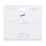 Namensarmband Einhorn Motiv 098, versilbert