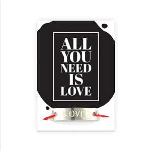 Armband mit Sprüchekarte All you need is Love - fertiges Armband