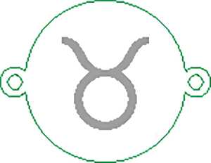 Namensarmband Stier versilbert