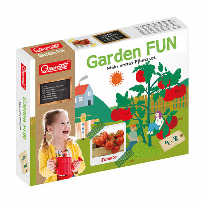 Pflanzset Tomate Garden Fun - 2x Quelltabletten, 2x Pflanzschalen, 2x Pflanzstäbchen, - 1x Samentütchen, 1x Pflanzbüchlein, 1x Aussaatkalender