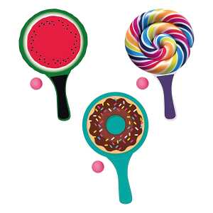 Beachballset Food 3 fach sortiert - Lolly, Donut oder Melone,