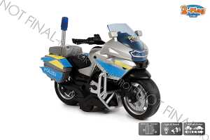 Deutsches Polizei Motorad Die Cast Pull Back 13cm - Licht Schall