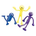 Biegefigur Happy 13cm sortiert 3 Farben - gelb, blau, lila,