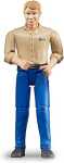 Mann mit hellem Hauttyp und blauer Hose