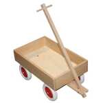 Holz-Kastenwagen klein mit Kunststoffrädern