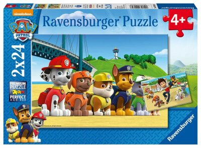 Ravensburger Puzzle 2x24 Teile Paw Patrol - Heldenhafte Hunde - ab 4 Jahren