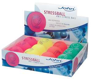 Anti-Stressbälle 7,5cm 4-fach sortiert - 12 Stck. im Display