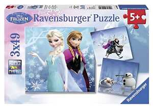 Puzzle 3x49 Teile Frozen - Abenteuer im Winterland - ab 5 Jahren