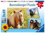 Ravensburger Puzzle 3x49 Teile Liebe Pferde - ab 5 Jahren