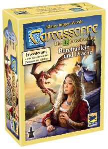 Erweiterung Carcassonne 3 Burgfräulein & Drache ab 8 Jahre 2-6 Spieler