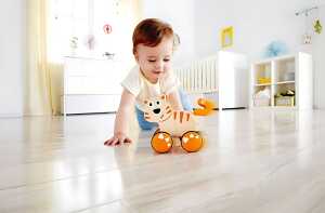 Rollkätzchen Dante zum Schieben & Ziehen - Push-and Go-Holzspielzeug