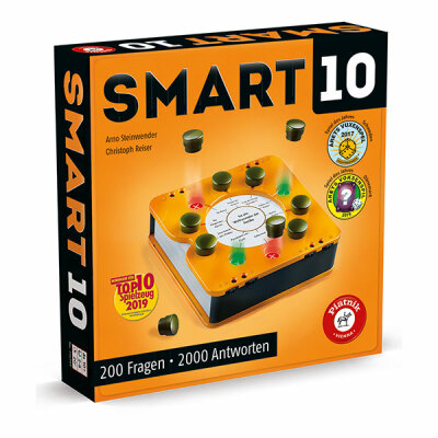 Spiel Smart 10 Das revolutionäre - Quizspiel inklusive Aufbewahrungsbox welche 100 Quizkarten - mit 200 Fragen enthält und 10 Antwortmaker und Punktzähler - ab 10 Jahren Piantnik