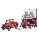 Bruder World Feuerwehrstation - mit Landrover Defender,