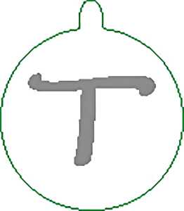 Halskette versilbert, T Nr. 35