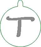 Halskette versilbert, T Nr. 35