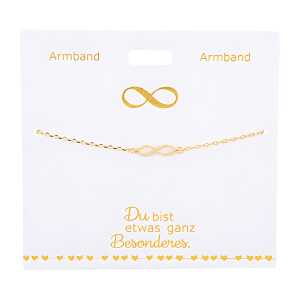 Namensarmband unendlich vergoldet