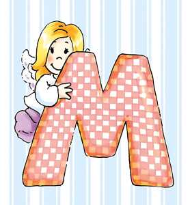 Schlüsselanhänger M Schutzengel Alphabet