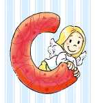 Schlüsselanhänger C Schutzengel Alphabet