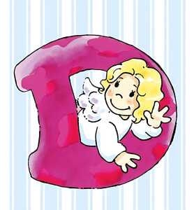 Schlüsselanhänger D Schutzengel Alphabet